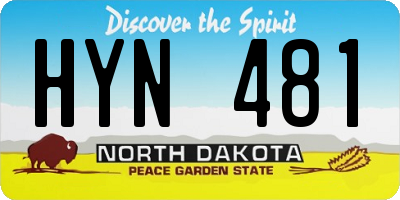 ND license plate HYN481