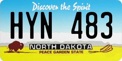 ND license plate HYN483