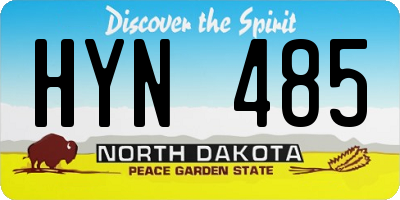 ND license plate HYN485