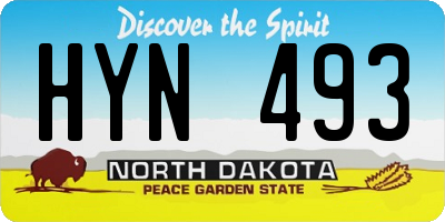 ND license plate HYN493