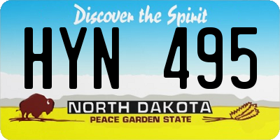 ND license plate HYN495