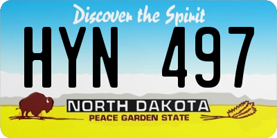 ND license plate HYN497