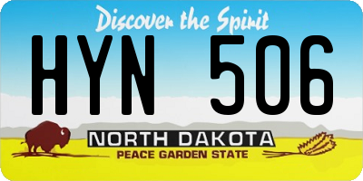 ND license plate HYN506