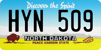 ND license plate HYN509