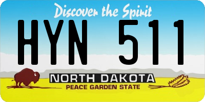 ND license plate HYN511
