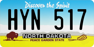 ND license plate HYN517