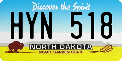 ND license plate HYN518