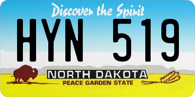 ND license plate HYN519