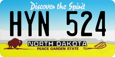 ND license plate HYN524