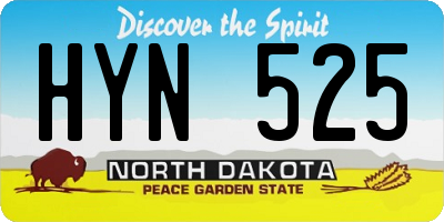 ND license plate HYN525