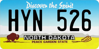 ND license plate HYN526