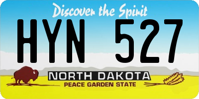 ND license plate HYN527