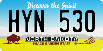 ND license plate HYN530