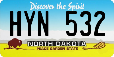ND license plate HYN532