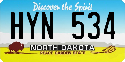 ND license plate HYN534