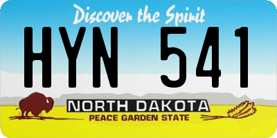 ND license plate HYN541