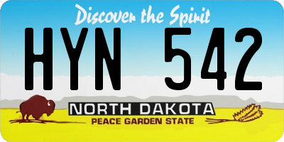 ND license plate HYN542