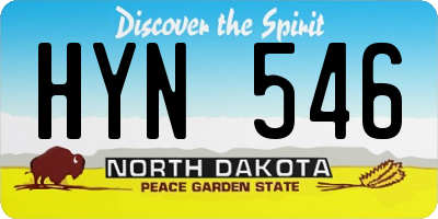 ND license plate HYN546