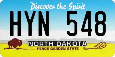 ND license plate HYN548