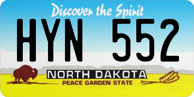 ND license plate HYN552
