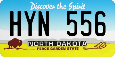 ND license plate HYN556