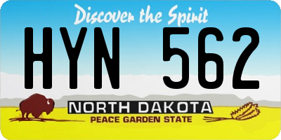 ND license plate HYN562