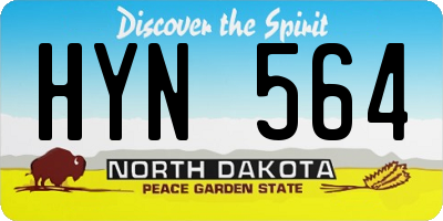 ND license plate HYN564