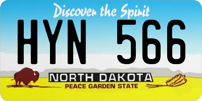 ND license plate HYN566