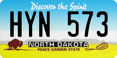 ND license plate HYN573