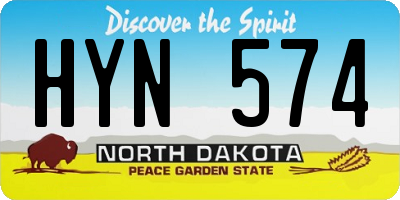 ND license plate HYN574
