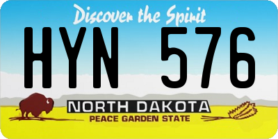 ND license plate HYN576