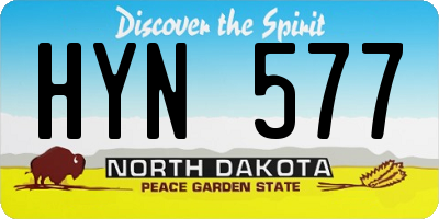 ND license plate HYN577