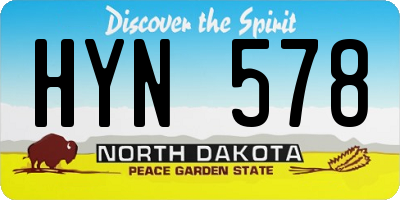 ND license plate HYN578
