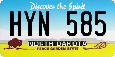 ND license plate HYN585