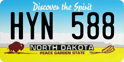 ND license plate HYN588