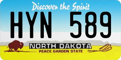 ND license plate HYN589