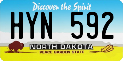 ND license plate HYN592