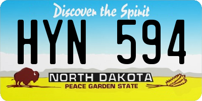 ND license plate HYN594