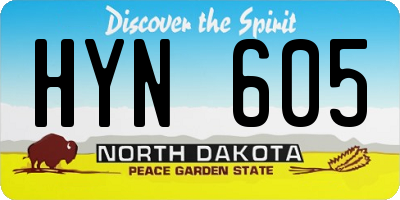 ND license plate HYN605
