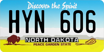 ND license plate HYN606