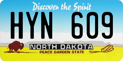 ND license plate HYN609