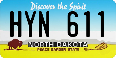 ND license plate HYN611