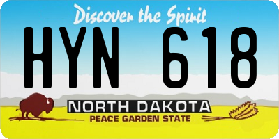 ND license plate HYN618