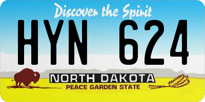 ND license plate HYN624