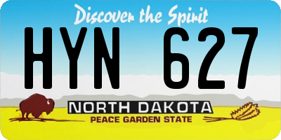 ND license plate HYN627
