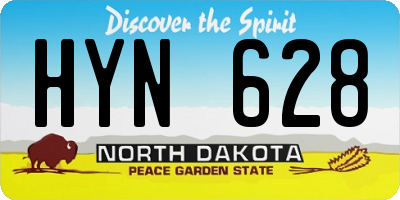 ND license plate HYN628