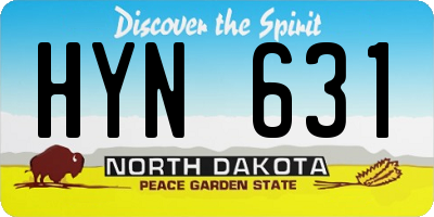 ND license plate HYN631