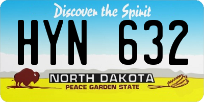 ND license plate HYN632