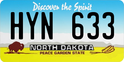 ND license plate HYN633