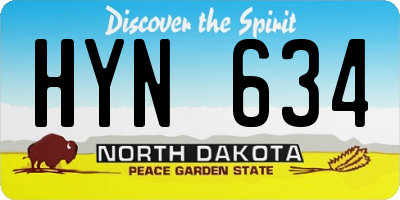 ND license plate HYN634